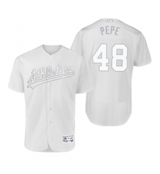Oakland Athletics Joakim Soria Pepe White 2019 Players Weekend MLB Jersey Oakland Athletics Joakim Soria Pepe White 2019 Players Weekend MLB Jersey