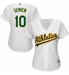 Womens Majestic Oakland Athletics 10 Marcus Semien Authentic White Home Cool Base MLB Jersey Womens Majestic Oakland Athletics 10 Marcus Semien Authentic White Home Cool Base MLB Jersey