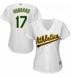 Womens Majestic Oakland Athletics 17 Glenn Hubbard Authentic White Home Cool Base MLB Jersey Womens Majestic Oakland Athletics 17 Glenn Hubbard Authentic White Home Cool Base MLB Jersey