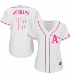 Womens Majestic Oakland Athletics 17 Glenn Hubbard Replica White Fashion Cool Base MLB Jersey Womens Majestic Oakland Athletics 17 Glenn Hubbard Replica White Fashion Cool Base MLB Jersey
