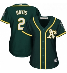 Womens Majestic Oakland Athletics 2 Khris Davis Authentic Green Alternate 1 Cool Base MLB Jersey Womens Majestic Oakland Athletics 2 Khris Davis Authentic Green Alternate 1 Cool Base MLB Jersey