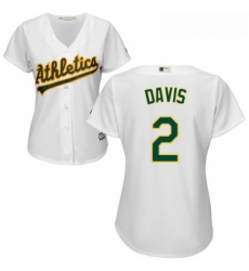 Womens Majestic Oakland Athletics 2 Khris Davis Replica White Home Cool Base MLB Jersey Womens Majestic Oakland Athletics 2 Khris Davis Replica White Home Cool Base MLB Jersey