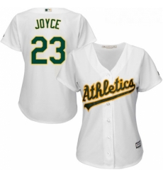 Womens Majestic Oakland Athletics 23 Matt Joyce Authentic White Home Cool Base MLB Jersey Womens Majestic Oakland Athletics 23 Matt Joyce Authentic White Home Cool Base MLB Jersey