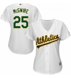 Womens Majestic Oakland Athletics 25 Mark McGwire Replica White Home Cool Base MLB Jersey Womens Majestic Oakland Athletics 25 Mark McGwire Replica White Home Cool Base MLB Jersey