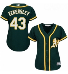 Womens Majestic Oakland Athletics 43 Dennis Eckersley Authentic Green Alternate 1 Cool Base MLB Jersey Womens Majestic Oakland Athletics 43 Dennis Eckersley Authentic Green Alternate 1 Cool Base MLB Jersey