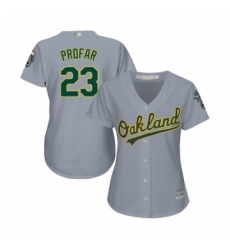 Womens Oakland Athletics 23 Jurickson Profar Replica Grey Road Cool Base Baseball Jersey Womens Oakland Athletics 23 Jurickson Profar Replica Grey Road Cool Base Baseball Jersey