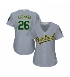 Womens Oakland Athletics 26 Matt Chapman Replica Grey Road Cool Base Baseball Jersey Womens Oakland Athletics 26 Matt Chapman Replica Grey Road Cool Base Baseball Jersey