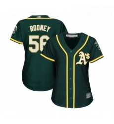 Womens Oakland Athletics 56 Fernando Rodney Replica Green Alternate 1 Cool Base Baseball Jersey Womens Oakland Athletics 56 Fernando Rodney Replica Green Alternate 1 Cool Base Baseball Jersey