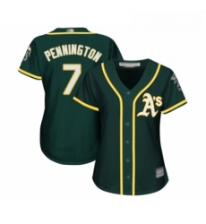 Womens Oakland Athletics 7 Cliff Pennington Replica Green Alternate 1 Cool Base Baseball Jersey Womens Oakland Athletics 7 Cliff Pennington Replica Green Alternate 1 Cool Base Baseball Jersey