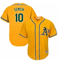 Youth Majestic Oakland Athletics 10 Marcus Semien Replica Gold Alternate 2 Cool Base MLB Jersey Youth Majestic Oakland Athletics 10 Marcus Semien Replica Gold Alternate 2 Cool Base MLB Jersey