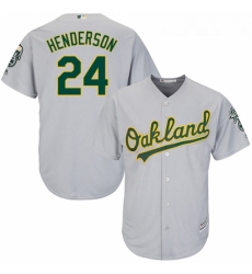 Youth Majestic Oakland Athletics 24 Rickey Henderson Authentic Grey Road Cool Base MLB Jersey Youth Majestic Oakland Athletics 24 Rickey Henderson Authentic Grey Road Cool Base MLB Jersey