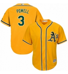 Youth Majestic Oakland Athletics 3 Boog Powell Replica Gold Alternate 2 Cool Base MLB Jersey Youth Majestic Oakland Athletics 3 Boog Powell Replica Gold Alternate 2 Cool Base MLB Jersey