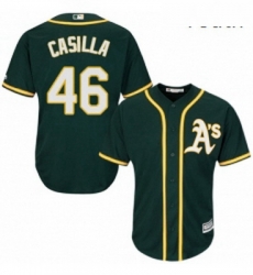 Youth Majestic Oakland Athletics 46 Santiago Casilla Authentic Green Alternate 1 Cool Base MLB Jersey Youth Majestic Oakland Athletics 46 Santiago Casilla Authentic Green Alternate 1 Cool Base MLB Jersey