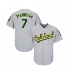 Youth Oakland Athletics 7 Cliff Pennington Replica Grey Road Cool Base Baseball Jersey Youth Oakland Athletics 7 Cliff Pennington Replica Grey Road Cool Base Baseball Jersey