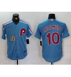 Men Philadelphia Phillies 10 J T Realmuto Blue Cool Base Stitched Jersey 1 Men Philadelphia Phillies 10 J T Realmuto Blue Cool Base Stitched Jersey 1
