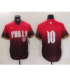 Men Philadelphia Phillies 10 J T Realmuto Red 2024 City Connect Limited Stitched Jersey 2 Men Philadelphia Phillies 10 J T Realmuto Red 2024 City Connect Limited Stitched Jersey 2