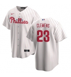 Men Philadelphia Phillies 23 Kody Clemens White Cool Base Stitched Baseball Jersey Men Philadelphia Phillies 23 Kody Clemens White Cool Base Stitched Baseball Jersey