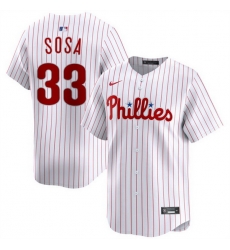 Men Philadelphia Phillies 33 Edmundo Sosa White Home Limited Stitched Jersey Men Philadelphia Phillies 33 Edmundo Sosa White Home Limited Stitched Jersey