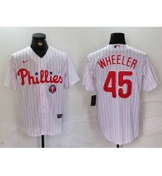Men Philadelphia Phillies 45 Zack Wheeler White Cool Base Stitched Jersey 1 Men Philadelphia Phillies 45 Zack Wheeler White Cool Base Stitched Jersey 1
