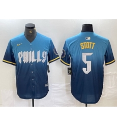 Men Philadelphia Phillies 5 Bryson Stott Blue 2024 City Connect Limited Stitched Jersey Men Philadelphia Phillies 5 Bryson Stott Blue 2024 City Connect Limited Stitched Jersey
