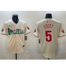 Men Philadelphia Phillies 5 Bryson Stott Cream Phanatic Limited Stitched Jersey Men Philadelphia Phillies 5 Bryson Stott Cream Phanatic Limited Stitched Jersey