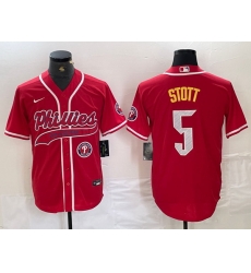 Men Philadelphia Phillies 5 Bryson Stott Red 2024 City Connect Stitched Jersey 5 Men Philadelphia Phillies 5 Bryson Stott Red 2024 City Connect Stitched Jersey 5