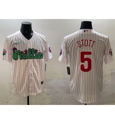 Men Philadelphia Phillies 5 Bryson Stott White Phanatic Cool Base Stitched Jersey