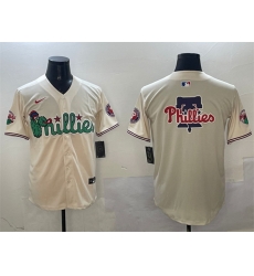 Men Philadelphia Phillies Team Big Logo Cream Phanatic Limited Stitched Jersey Men Philadelphia Phillies Team Big Logo Cream Phanatic Limited Stitched Jersey