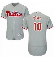 Mens Majestic Philadelphia Phillies 10 Larry Bowa Grey Road Flex Base Authentic Collection MLB Jersey Mens Majestic Philadelphia Phillies 10 Larry Bowa Grey Road Flex Base Authentic Collection MLB Jersey