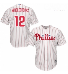 Mens Majestic Philadelphia Phillies 12 Will Middlebrooks Replica WhiteRed Strip Home Cool Base MLB Jersey Mens Majestic Philadelphia Phillies 12 Will Middlebrooks Replica WhiteRed Strip Home Cool Base MLB Jersey