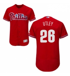 Mens Majestic Philadelphia Phillies 26 Chase Utley Red Alternate Flex Base Authentic Collection MLB Jersey Mens Majestic Philadelphia Phillies 26 Chase Utley Red Alternate Flex Base Authentic Collection MLB Jersey