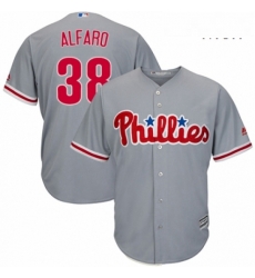 Mens Majestic Philadelphia Phillies 38 Jorge Alfaro Replica Grey Road Cool Base MLB Jersey Mens Majestic Philadelphia Phillies 38 Jorge Alfaro Replica Grey Road Cool Base MLB Jersey