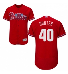 Mens Majestic Philadelphia Phillies 40 Tommy Hunter Red Alternate Flex Base Authentic Collection MLB Jersey Mens Majestic Philadelphia Phillies 40 Tommy Hunter Red Alternate Flex Base Authentic Collection MLB Jersey