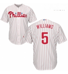 Mens Majestic Philadelphia Phillies 5 Nick Williams Replica WhiteRed Strip Home Cool Base MLB Jersey Mens Majestic Philadelphia Phillies 5 Nick Williams Replica WhiteRed Strip Home Cool Base MLB Jersey