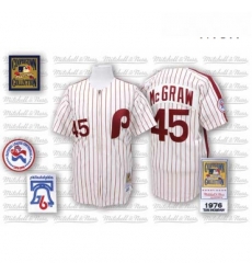 Mens Mitchell and Ness Philadelphia Phillies 45 Tug McGraw Replica WhiteRed Strip Throwback MLB Jersey Mens Mitchell and Ness Philadelphia Phillies 45 Tug McGraw Replica WhiteRed Strip Throwback MLB Jersey