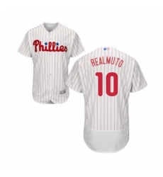 Mens Philadelphia Phillies 10 J T Realmuto White Home Flex Base Authentic Collection Baseball Jersey Mens Philadelphia Phillies 10 J T Realmuto White Home Flex Base Authentic Collection Baseball Jersey