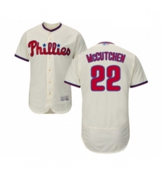 Mens Philadelphia Phillies 22 Andrew McCutchen Cream Alternate Flex Base Authentic Collection MLB Jersey Mens Philadelphia Phillies 22 Andrew McCutchen Cream Alternate Flex Base Authentic Collection MLB Jersey