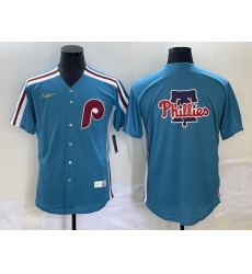 Men's Philadelphia Phillies Big Logo Blue Cooperstown Throwback Cool Base Nike Jersey Men's Philadelphia Phillies Big Logo Blue Cooperstown Throwback Cool Base Nike Jersey