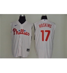 Phillies 17 Rhys Hoskins White Gold Nike Cool Base Sleeveless Jersey Phillies 17 Rhys Hoskins White Gold Nike Cool Base Sleeveless Jersey