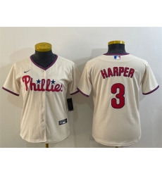 Women Philadelphia Phillies 3 Bryce Harper Cream Cool Base Stitched Baseball Jersey Women Philadelphia Phillies 3 Bryce Harper Cream Cool Base Stitched Baseball Jersey