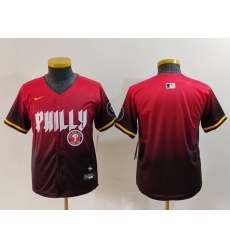 Women Philadelphia Phillies Blank Red 2024 City Connect Limited Stitched Baseball Jersey 1 Women Philadelphia Phillies Blank Red 2024 City Connect Limited Stitched Baseball Jersey 1