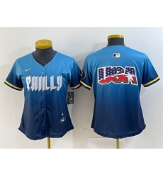Women Philadelphia Phillies Team Big Logo Blue 2024 City Connect Limited Stitched Baseball Jersey 1 Women Philadelphia Phillies Team Big Logo Blue 2024 City Connect Limited Stitched Baseball Jersey 1
