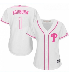 Womens Majestic Philadelphia Phillies 1 Richie Ashburn Replica White Fashion Cool Base MLB Jersey Womens Majestic Philadelphia Phillies 1 Richie Ashburn Replica White Fashion Cool Base MLB Jersey