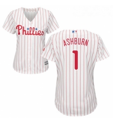 Womens Majestic Philadelphia Phillies 1 Richie Ashburn Replica WhiteRed Strip Home Cool Base MLB Jersey Womens Majestic Philadelphia Phillies 1 Richie Ashburn Replica WhiteRed Strip Home Cool Base MLB Jersey