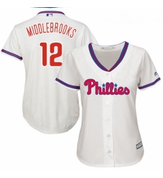 Womens Majestic Philadelphia Phillies 12 Will Middlebrooks Authentic Cream Alternate Cool Base MLB Jersey Womens Majestic Philadelphia Phillies 12 Will Middlebrooks Authentic Cream Alternate Cool Base MLB Jersey