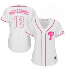 Womens Majestic Philadelphia Phillies 12 Will Middlebrooks Replica White Fashion Cool Base MLB Jersey Womens Majestic Philadelphia Phillies 12 Will Middlebrooks Replica White Fashion Cool Base MLB Jersey