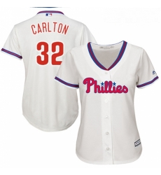 Womens Majestic Philadelphia Phillies 32 Steve Carlton Authentic Cream Alternate Cool Base MLB Jersey Womens Majestic Philadelphia Phillies 32 Steve Carlton Authentic Cream Alternate Cool Base MLB Jersey