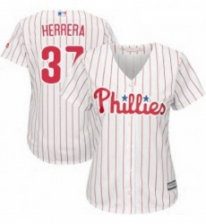 Womens Majestic Philadelphia Phillies 37 Odubel Herrera Authentic WhiteRed Strip Home Cool Base MLB Jersey Womens Majestic Philadelphia Phillies 37 Odubel Herrera Authentic WhiteRed Strip Home Cool Base MLB Jersey