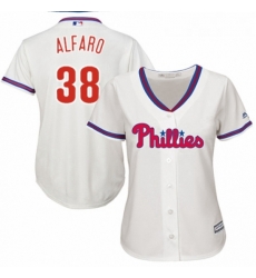 Womens Majestic Philadelphia Phillies 38 Jorge Alfaro Authentic Cream Alternate Cool Base MLB Jersey Womens Majestic Philadelphia Phillies 38 Jorge Alfaro Authentic Cream Alternate Cool Base MLB Jersey
