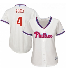 Womens Majestic Philadelphia Phillies 4 Jimmy Foxx Replica Cream Alternate Cool Base MLB Jersey Womens Majestic Philadelphia Phillies 4 Jimmy Foxx Replica Cream Alternate Cool Base MLB Jersey